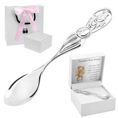 Białe z różową kokardką 