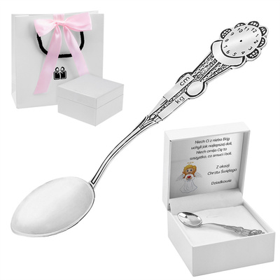 Białe z różową kokardką 