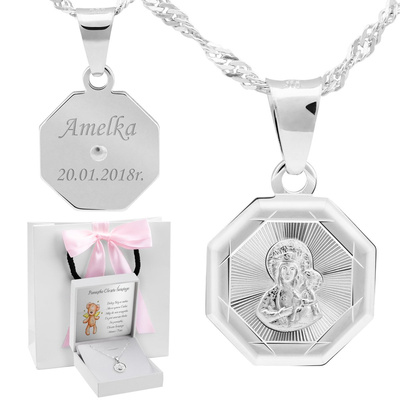 Białe z różową kokardką