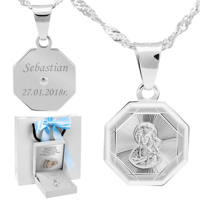 Białe z niebieską kokardką