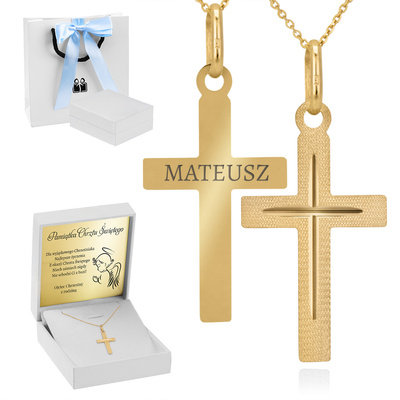 łańcuszek i niebieska kokardka