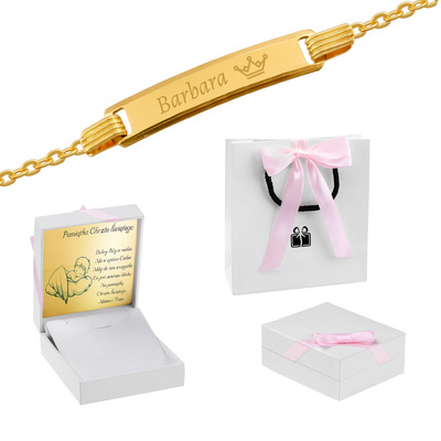 Białe z różową kokardką