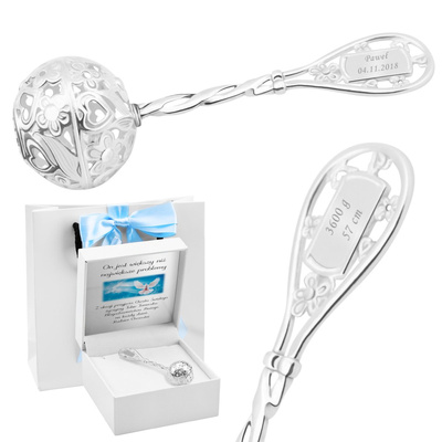 Białe z niebieską kokardką